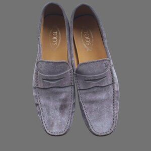 TOD’S Classic Grey Suede Loafers | Size 11 | Made in Italy